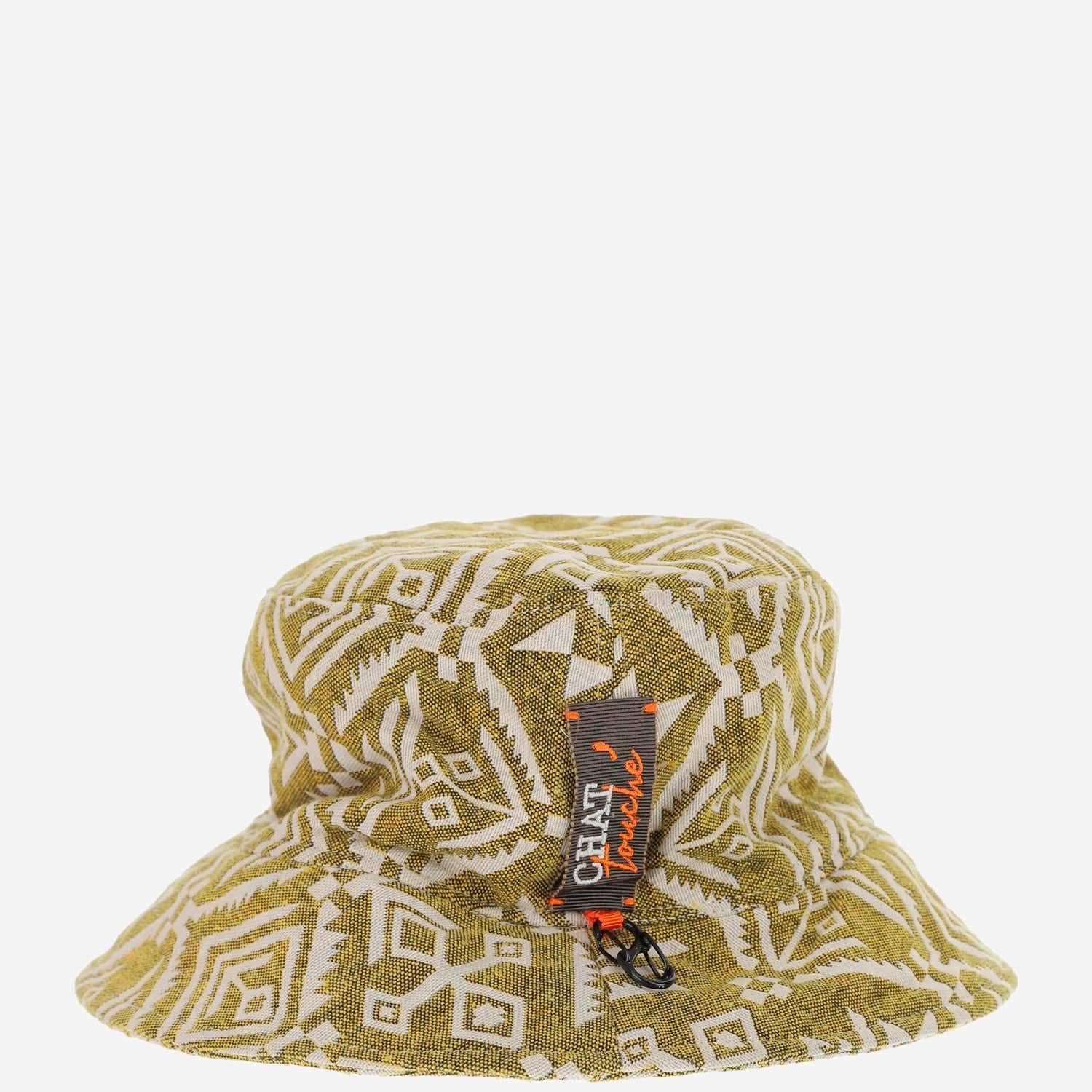 Chat Touché CAIRO Bucket Hat — Yellow, view 2
