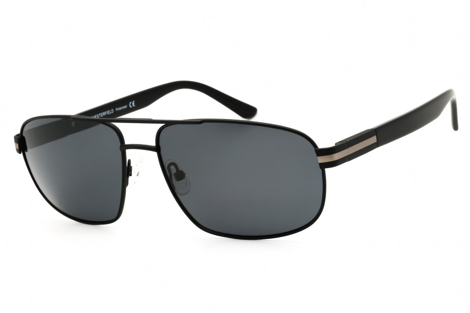 Chesterfield CH05S Polarized Metal Sunglasses — Black by Chesterfield