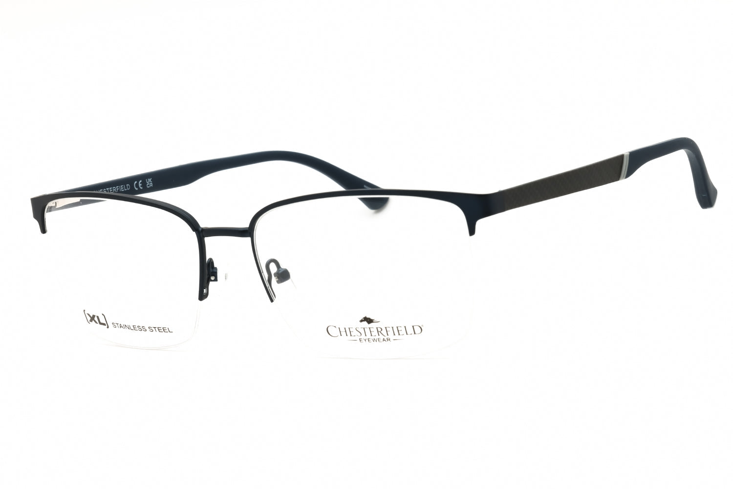 Chesterfield CH118XL Rectangular Metal Frame Eyeglasses — Blue by Chesterfield