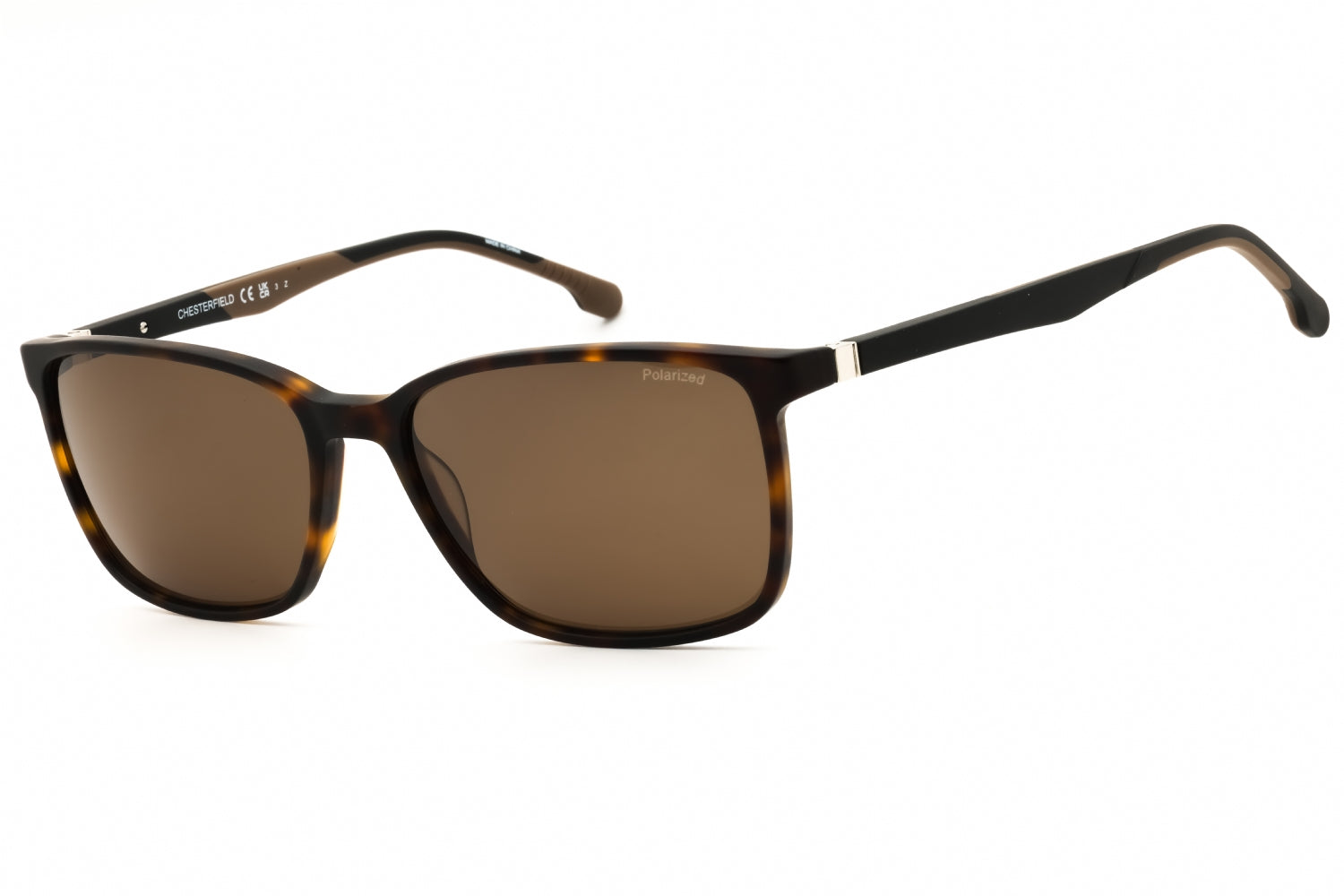 Chesterfield CH21S Polarized Rectangular Sunglasses — Brown by Chesterfield