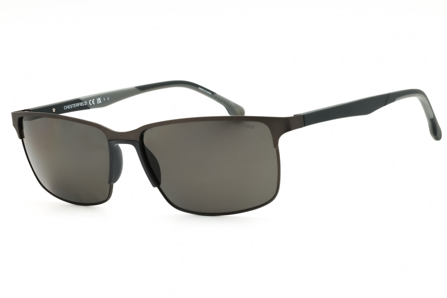 Chesterfield CH22S Rectangular Metal Frame Sunglasses — Gray by Chesterfield