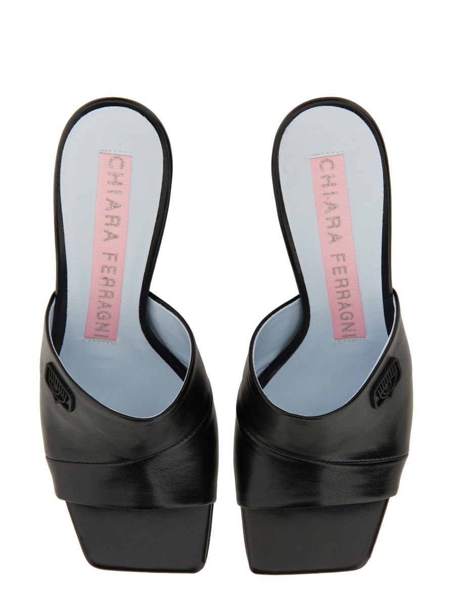 Chiara Ferragni Eyelike Sandal — Black, view 4