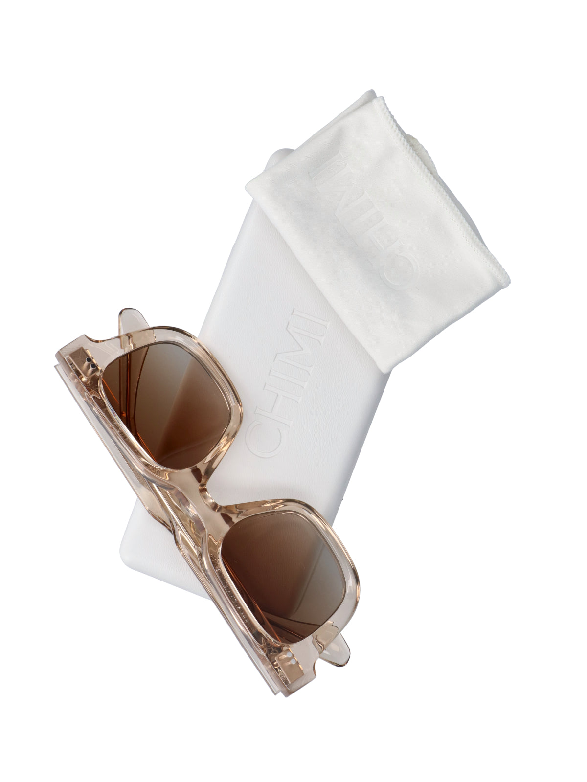 Chimi CHIMI04 Acetate Rectangle Sunglasses — Beige, view 3