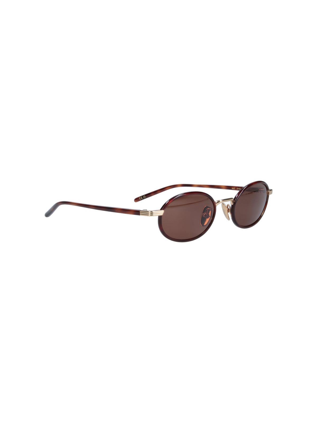 Chimi CHIMI137 Oval Acetate Sunglasses — Brown, view 2