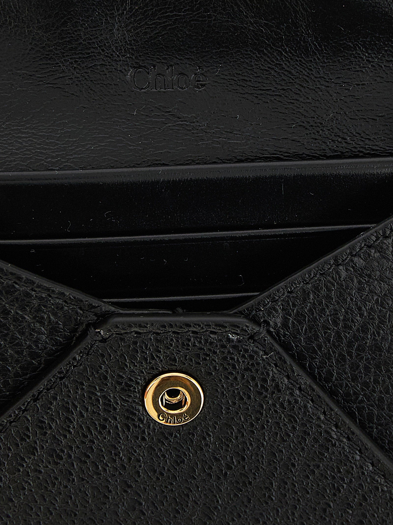 Chloé Envelope Card Case — Black, view 3