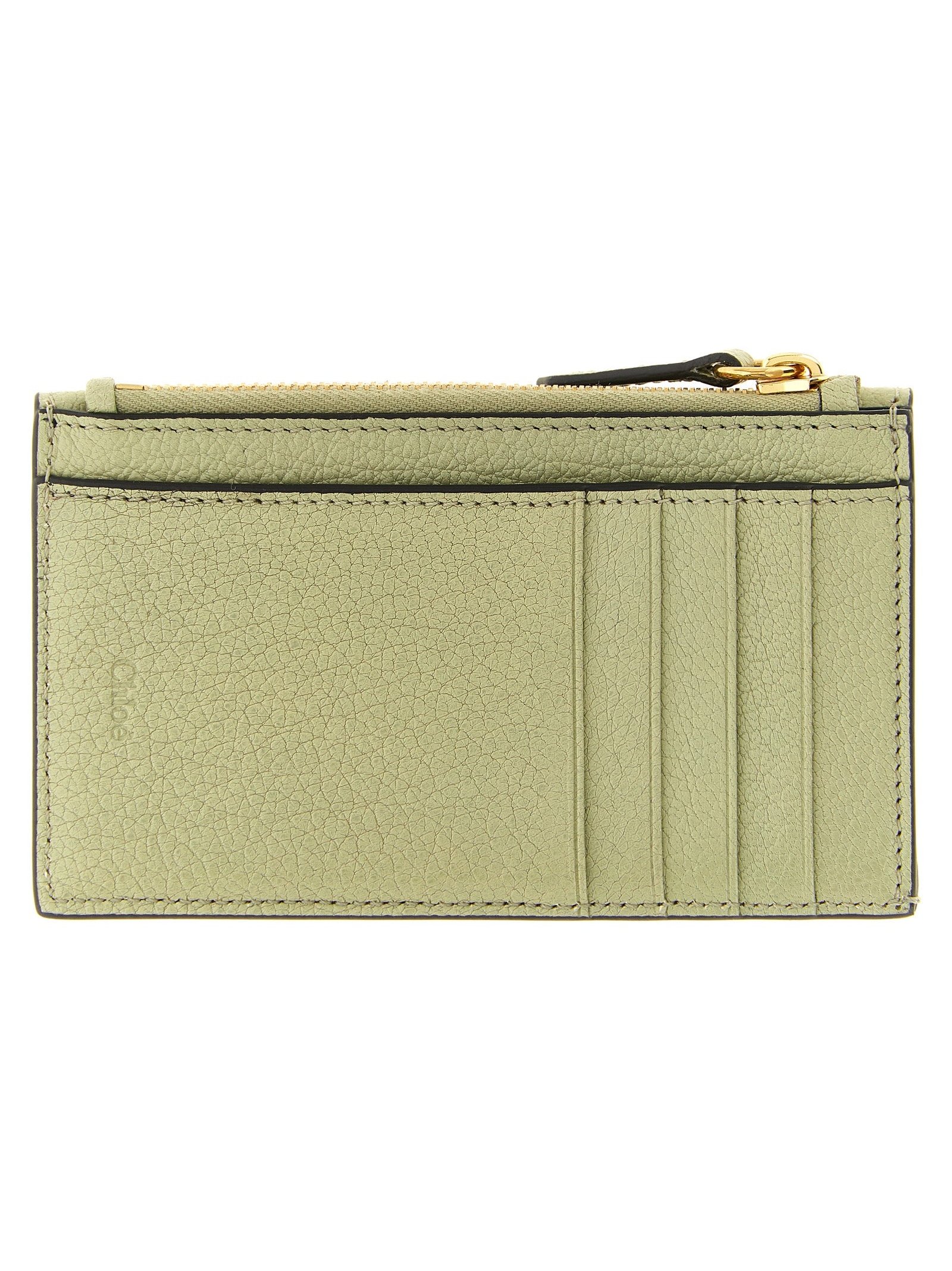 Chloé Envelope Card Case — Green, view 2