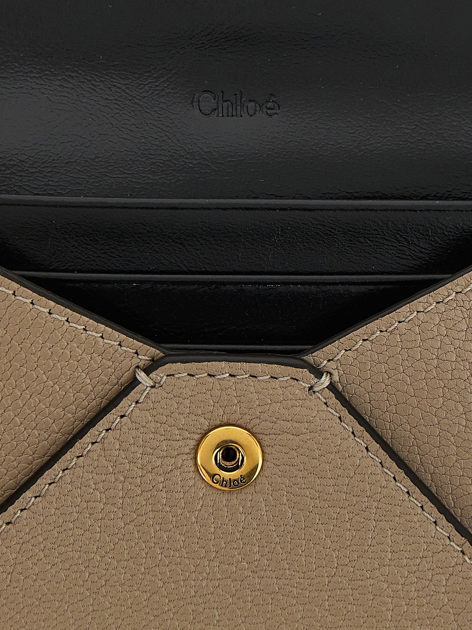 Chloé Paris Card Case — Taupe, view 3