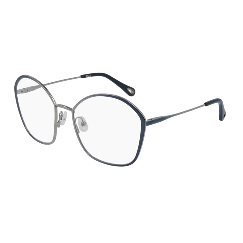 Chloé CH0017OA001 Butterfly Full Rim Metal Frame Eyeglasses — Blue by Chloé