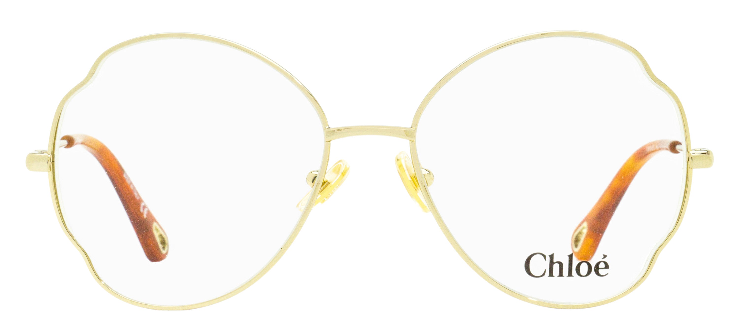 Chloé CH0097O Scalloped Oval Eyeglasses — Gold, view 2