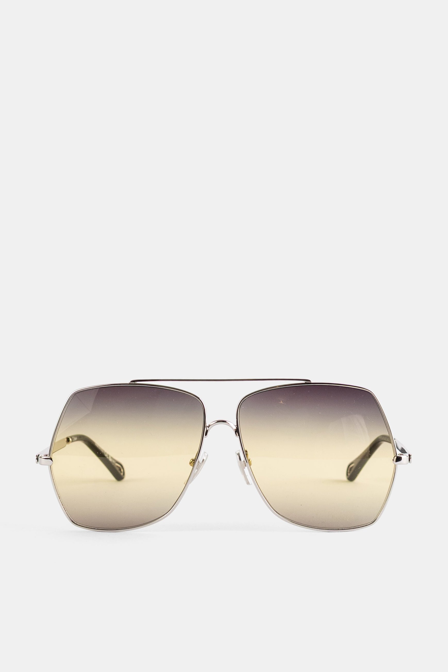 Chloé CH0278S-004 Oversized Aviator Sunglasses — Silver, view 2