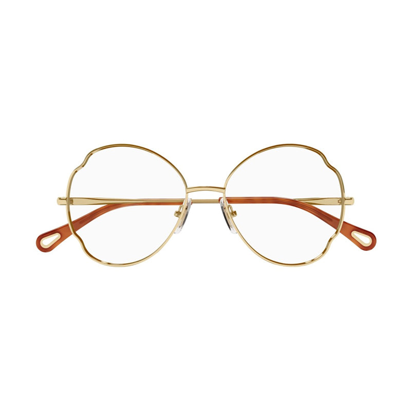 Chloé Geometric Full Rim Eyeglasses — Gold, view 2
