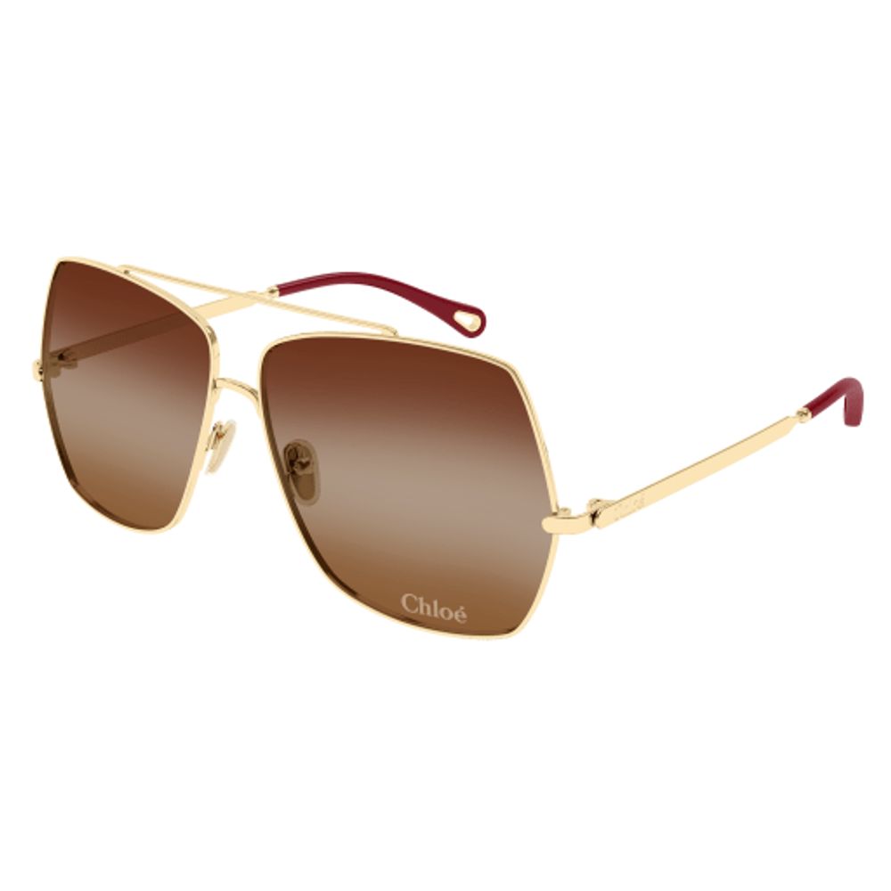 Chloé Eyewear CH0278S001 Metal Aviator Sunglasses — Gold, view 2