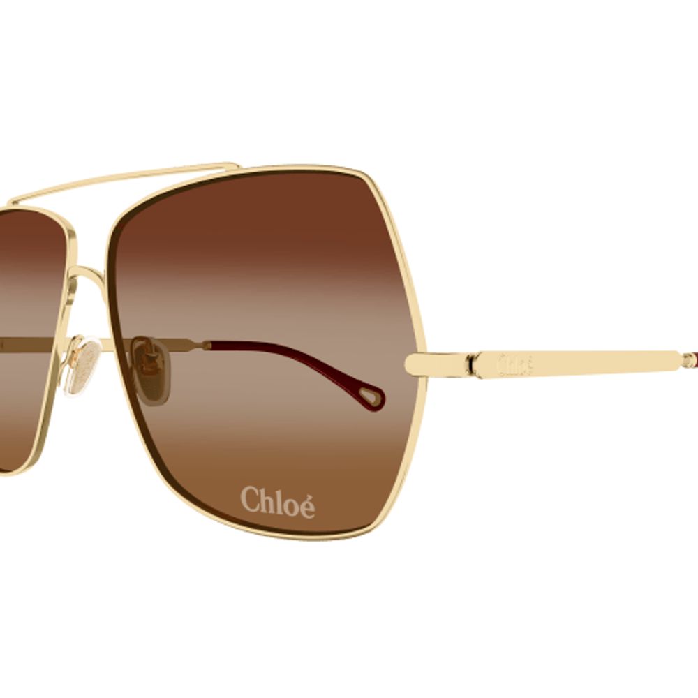 Chloé Eyewear CH0278S001 Metal Aviator Sunglasses — Gold, view 3