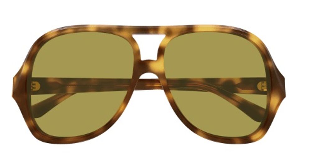 Chloé Eyewear CH0289S Recycled Acetate Aviator Sunglasses — Brown by Chloé Eyewear
