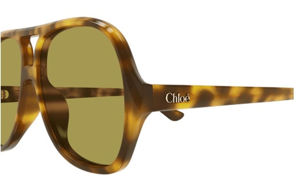 Chloé Eyewear CH0289S Recycled Acetate Aviator Sunglasses — Brown, view 3