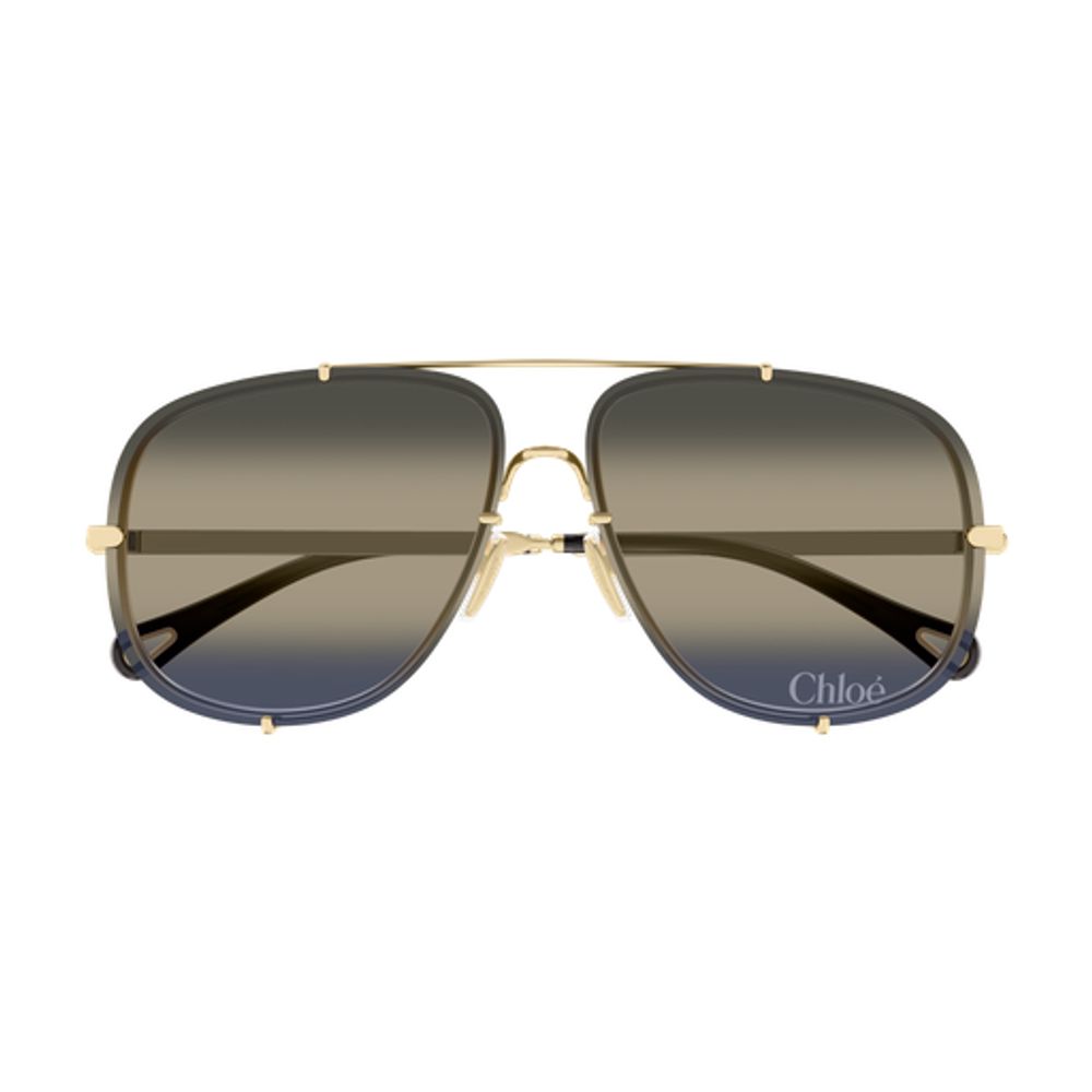 Chloé Eyewear CH0348S005 Aviator Sunglasses — Gold by Chloé Eyewear