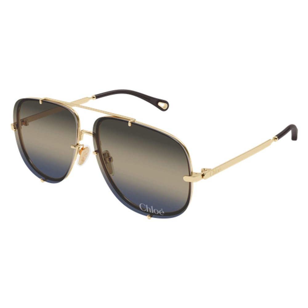 Chloé Eyewear CH0348S005 Aviator Sunglasses — Gold, view 2