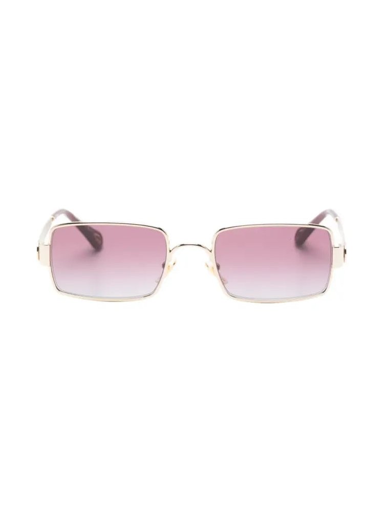Chloé Eyewear CH0354S Rectangular Metal Sunglasses — Pink by Chloé Eyewear