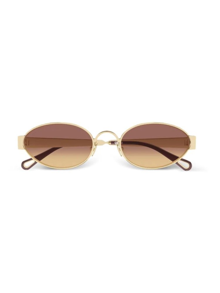 Chloé Eyewear CH0355S002 Metal Frame Sunglasses — Gold by Chloé Eyewear
