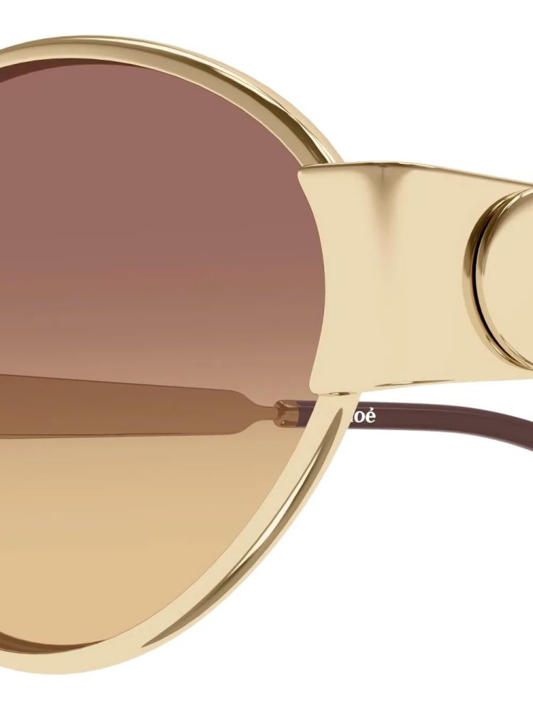 Chloé Eyewear CH0355S002 Metal Frame Sunglasses — Gold, view 3