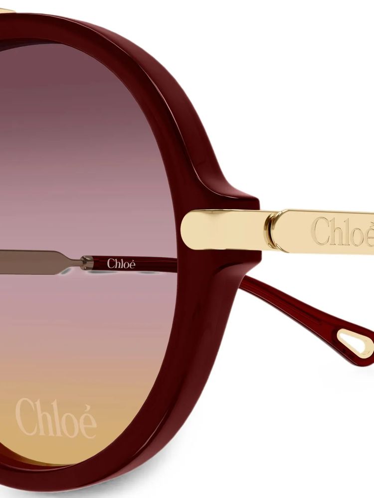 Chloé Eyewear CH0357S004 Sunglasses — Burgundy, view 2