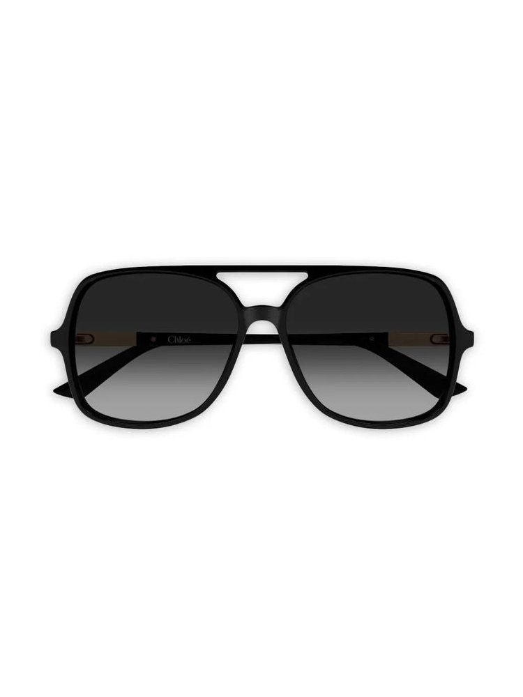 Chloé Eyewear CH0364S Oversized Square Sunglasses — Black by Chloé Eyewear