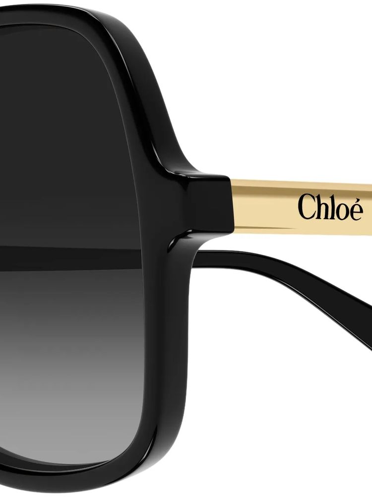 Chloé Eyewear CH0364S Oversized Square Sunglasses — Black, view 2
