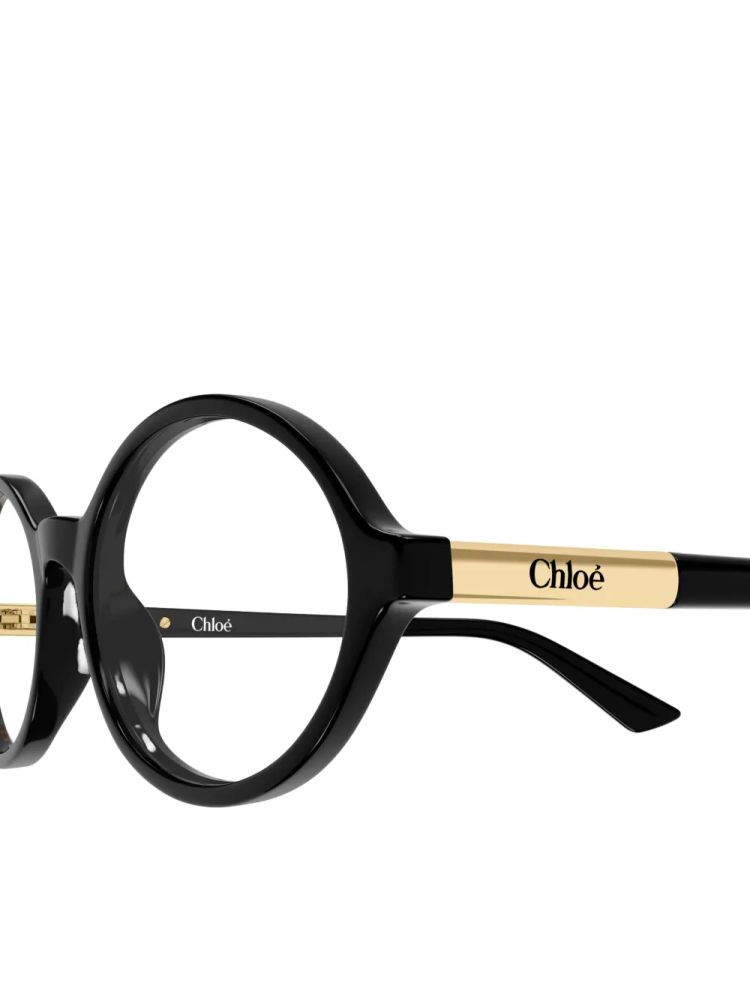 Chloé Eyewear CH0367O Recycled Acetate Round Eyeglasses — Black, view 3