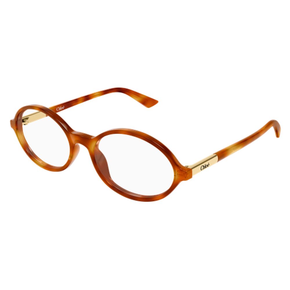 Chloé Eyewear CH0367O Round-Frame Eyeglasses — Brown, view 2