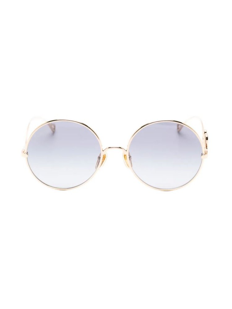Chloé Eyewear CH0372S Round Metal Sunglasses — Gold by Chloé Eyewear