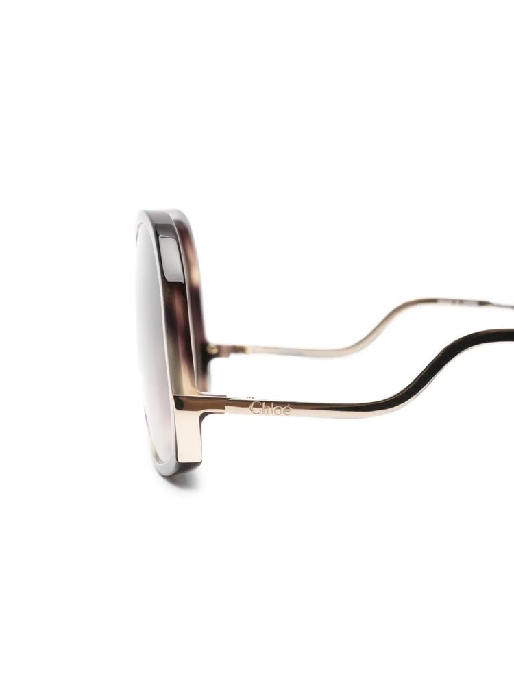 Chloé Eyewear CH0404S Sunglasses — Havana, view 3
