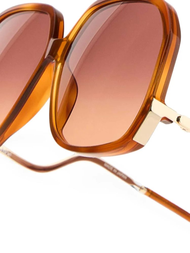 Chloé Eyewear CH0404S001 Gradient Lens Sunglasses — Rust Havana, view 3