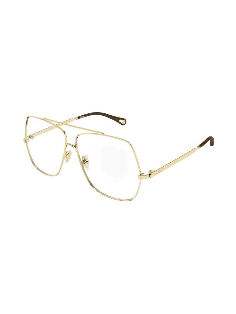 Chloé Eyewear CH0409O Gold-Tone Metal Frame Eyeglasses — Gold, view 2