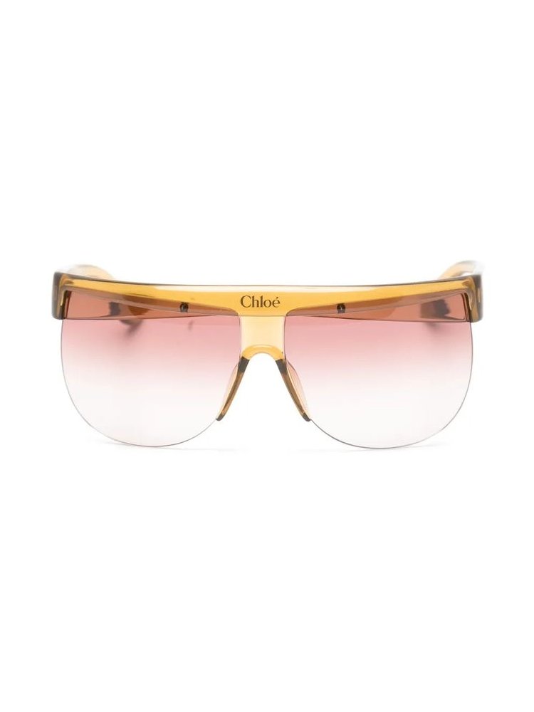 Chloé Eyewear CH0416S Gradient Lens Sunglasses — Gold by Chloé Eyewear