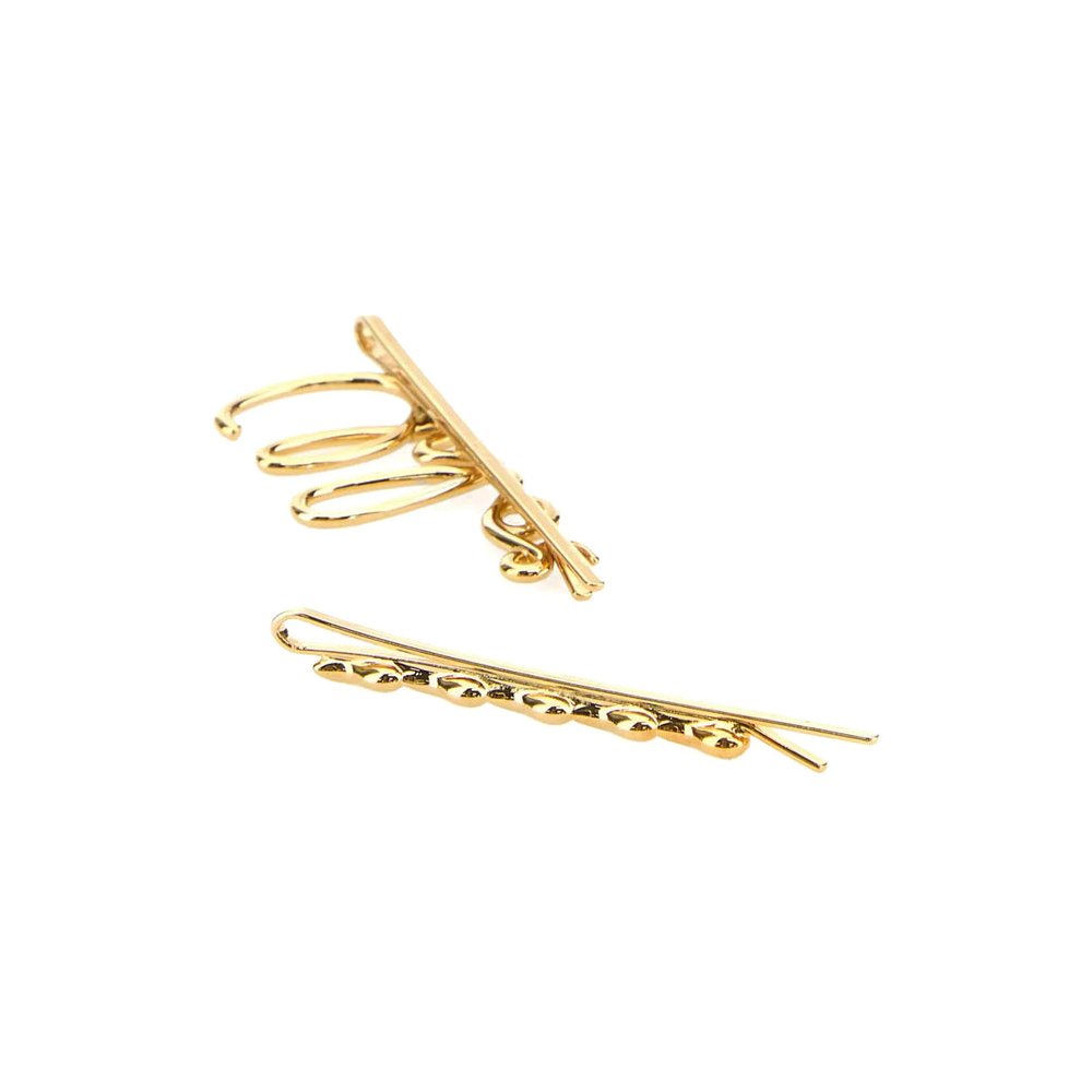 Chloé Gold-Tone Brass Hair Clip — Gold, view 3