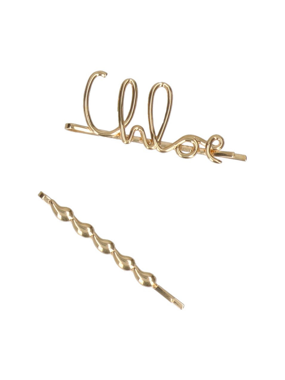 Chloè Gold Brass Hair Clips — Gold, view 3