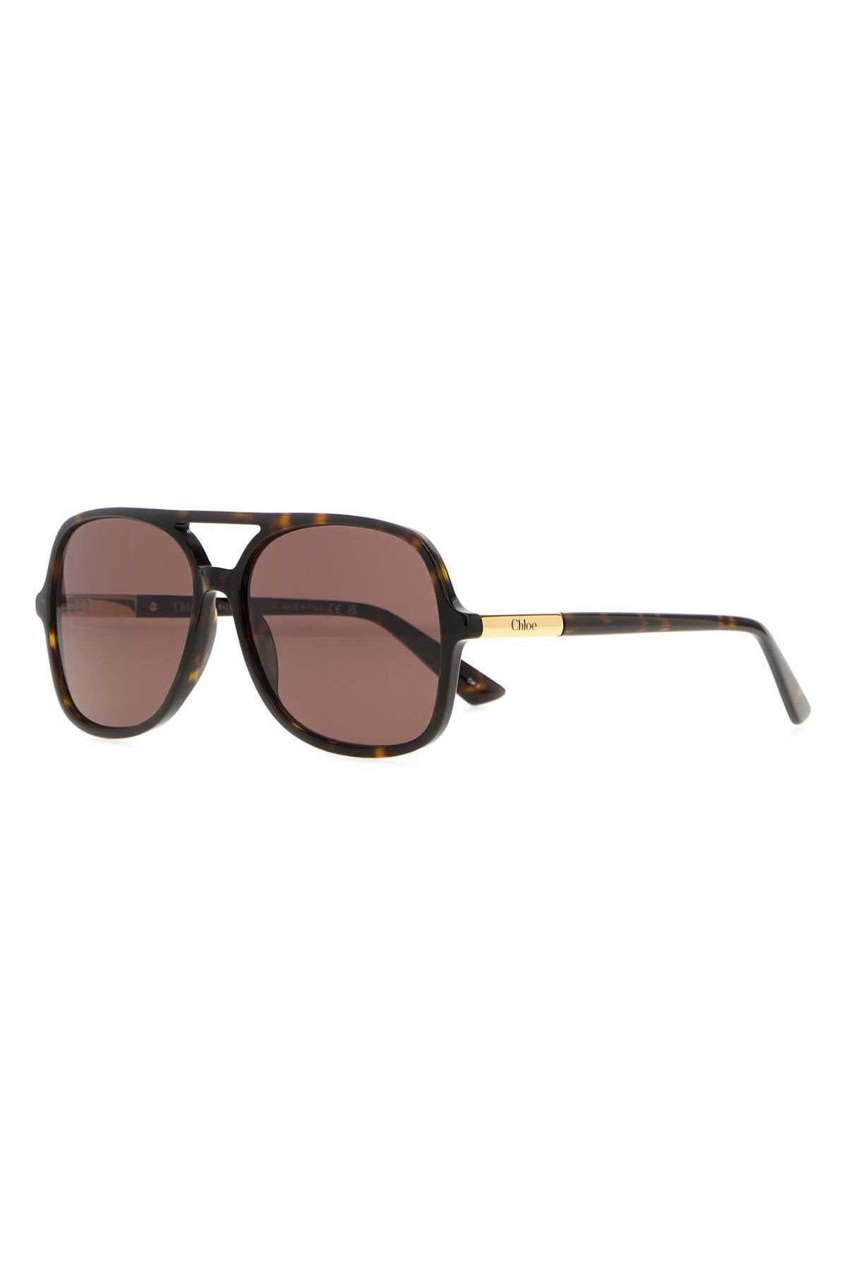 Chloé HAVANA-HAVANA-BROWN Tortoiseshell Acetate Sunglasses — Brown by Chloé