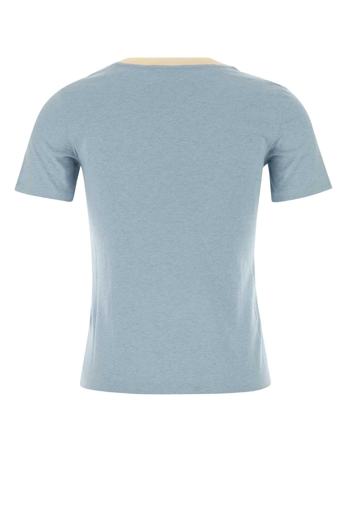Chloé Cactus-Print Cotton T-Shirt — Blue, view 2