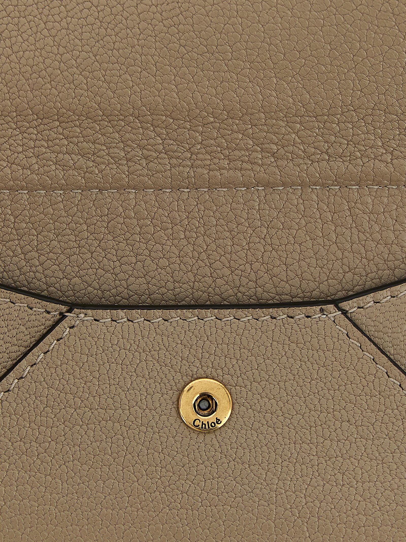 Chloé Envelope Wallet — Taupe, view 3