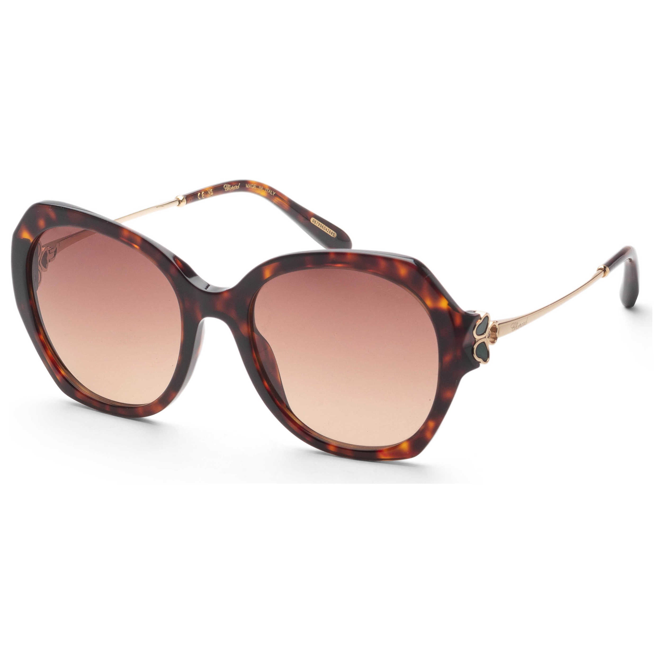 Chopard SCH354V540743 Tortoiseshell Round Sunglasses — Brown by Chopard