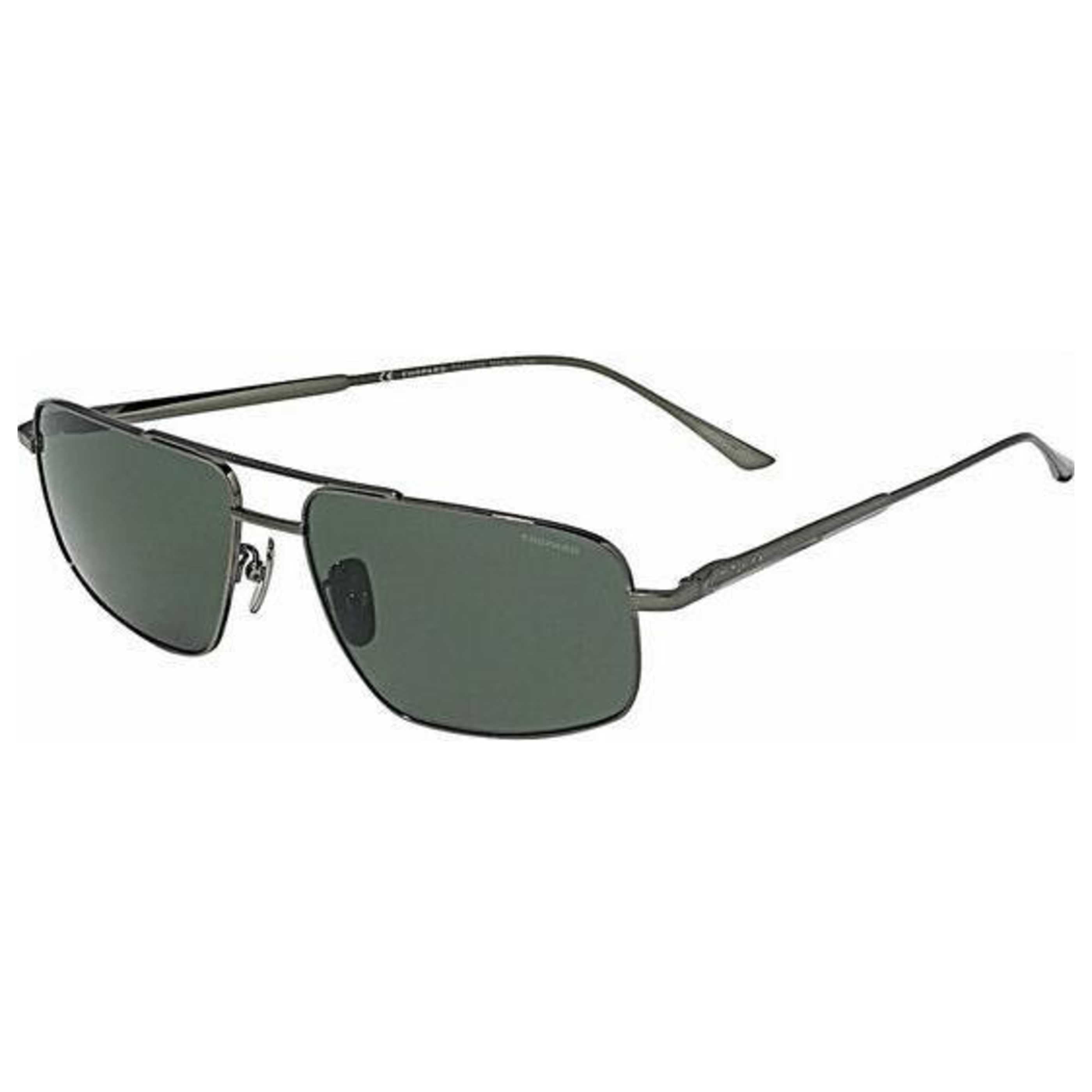 Chopard SCHF21M60568P Rectangular Frame Metal Sunglasses — Gray by Chopard