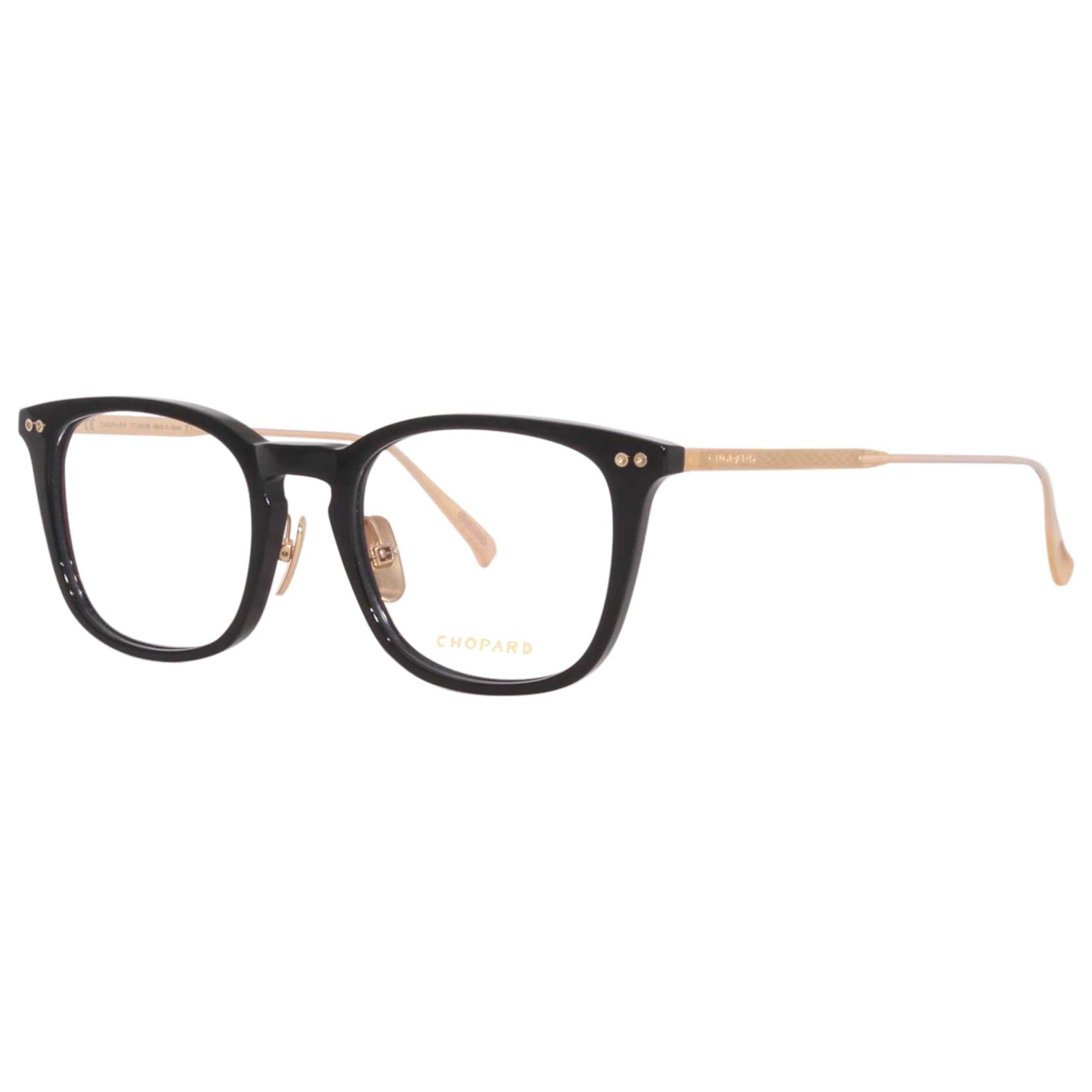 Chopard VCH248M500700 Shiny Black Acetate & Metal Eyeglasses — Black by Chopard