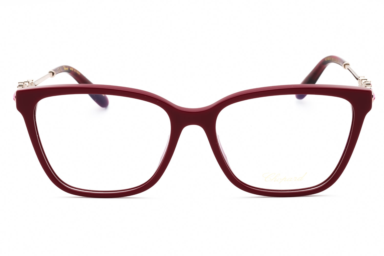 Chopard VCH361S Rectangular Eyeglasses — Red, view 2