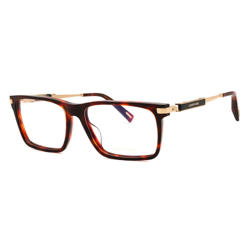 Chopard VCH36409AT Rectangle Full Rim Tortoiseshell Eyeglasses — Brown by Chopard