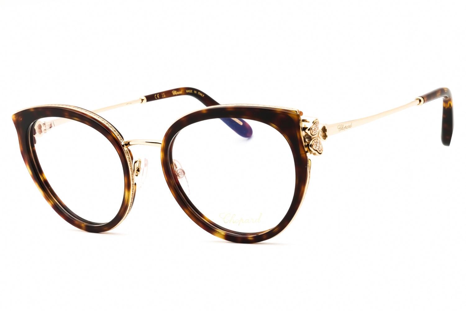 Chopard VCH367S Cat Eye Tortoiseshell Eyeglasses — Brown by Chopard
