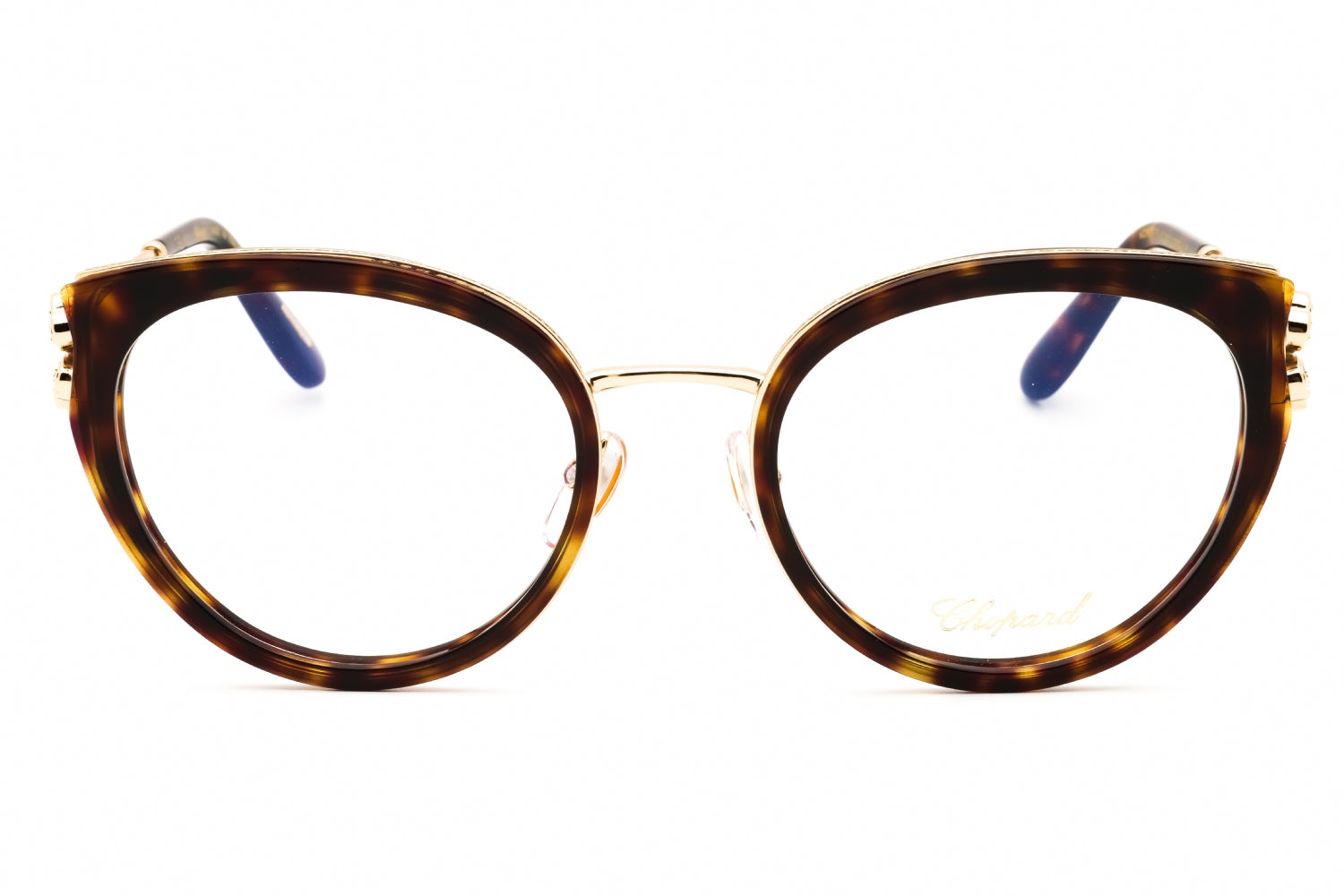 Chopard VCH367S Cat Eye Tortoiseshell Eyeglasses — Brown, view 2