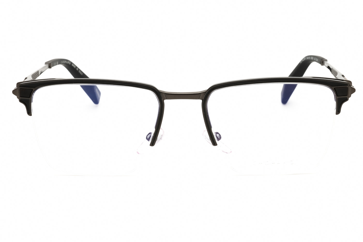 Chopard VCHL20V Rectangular Metal Frame Eyeglasses — Gray, view 2