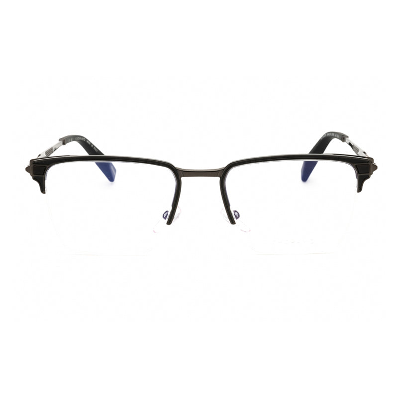 Chopard VCHL20V0K56 Rectangle Semi Rim Metal Eyeglasses — Gray, view 2