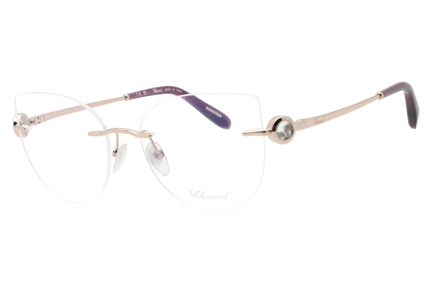 Chopard VCHL27S Cat Eye Metal Eyeglasses — Gold by Chopard