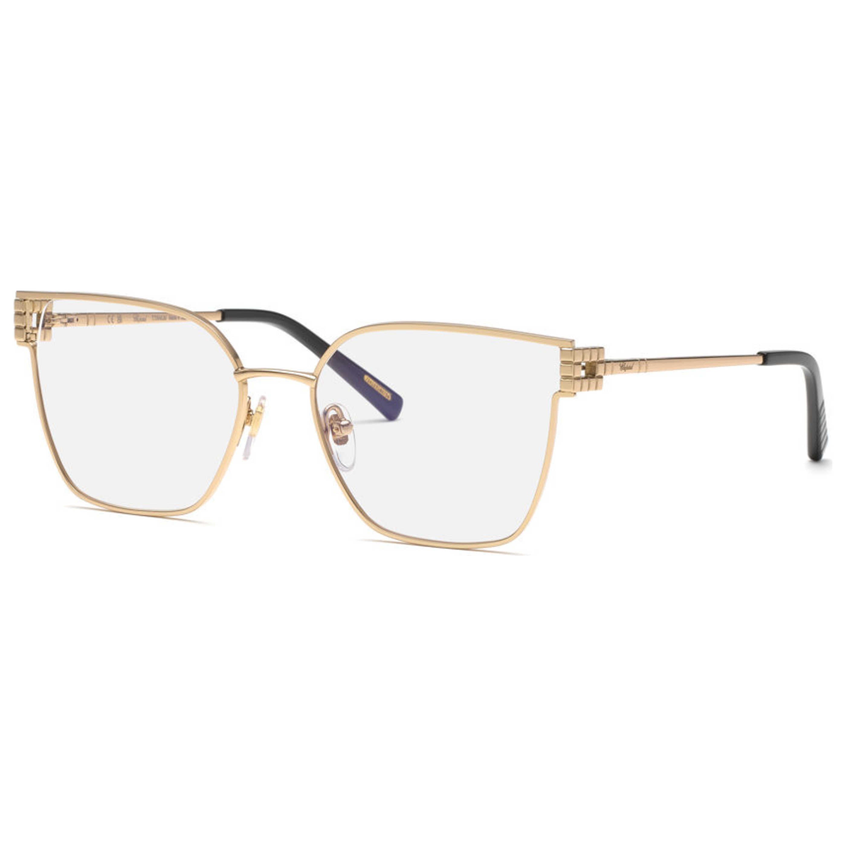 Chopard VCHL58M540300 Rose Gold Metal Square Eyeglasses — Rose gold by Chopard